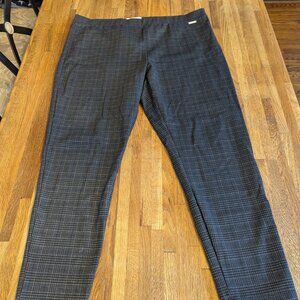 Gray and Black Plaid Ellen Tracy Slimming Pants Women's Size XXL